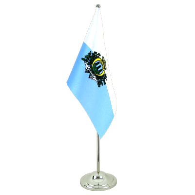 San Marino - Satin Tischflagge 15 x 22 cm
