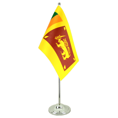 Sri Lanka - Satin Table Flag 6x9"