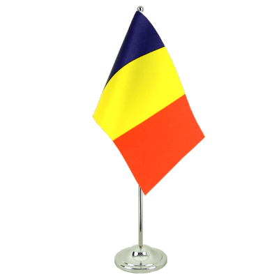 Tschad - Satin Tischflagge 15 x 22 cm