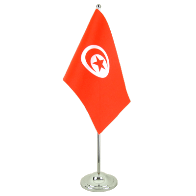 Tunesien - Satin Tischflagge 15 x 22 cm