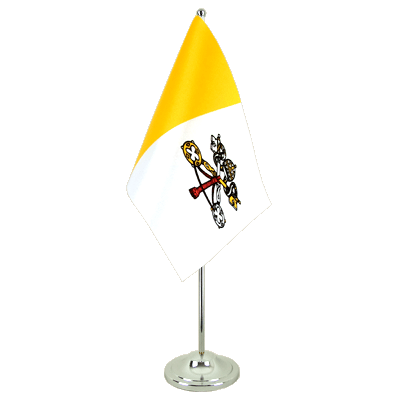 Vatikan - Satin Tischflagge 15 x 22 cm