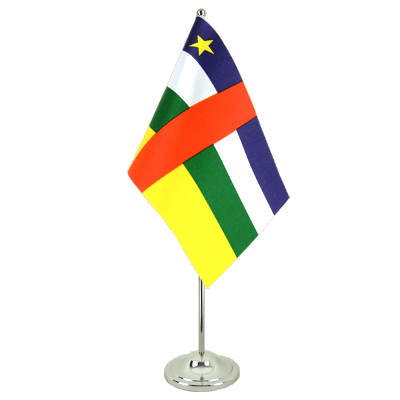 République Centrafricaine - Drapeau de table 15 x 22 cm, prestige