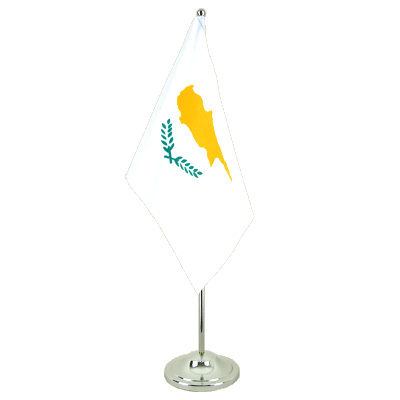 Zypern - Satin Tischflagge 15 x 22 cm