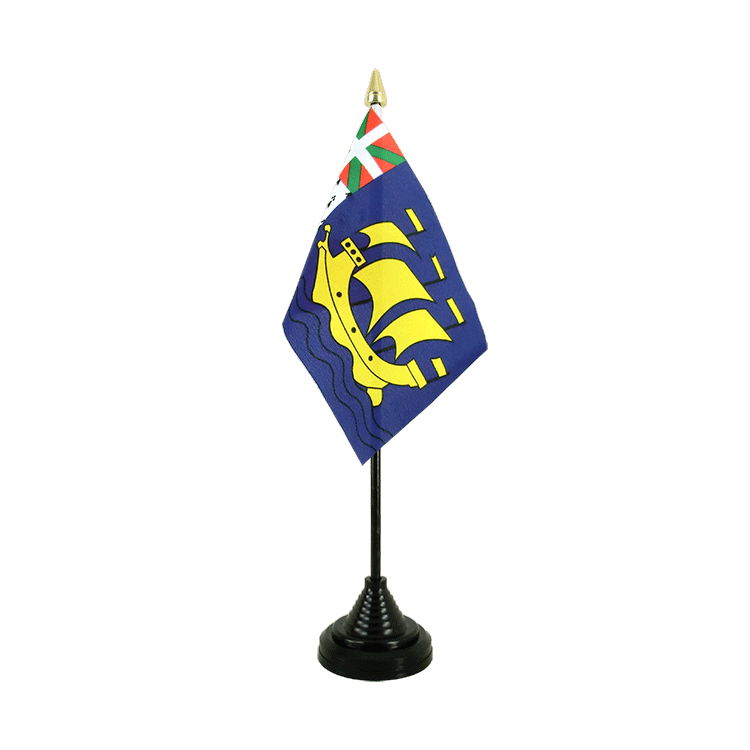 Mini drapeau Saint-Pierre-et-Miquelon de table 10 x 15 cm