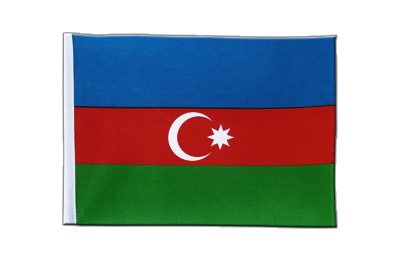 Aserbaidschan - Satin Flagge 15 x 22 cm