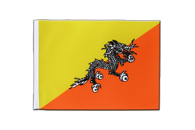 Bhutan Satin Flagge 15 x 22 cm