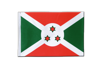 Burundi - Drapeau en satin 15 x 22 cm