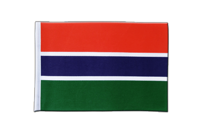 Gambia - Satin Flagge 15 x 22 cm