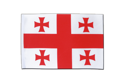 Georgien - Satin Flagge 15 x 22 cm