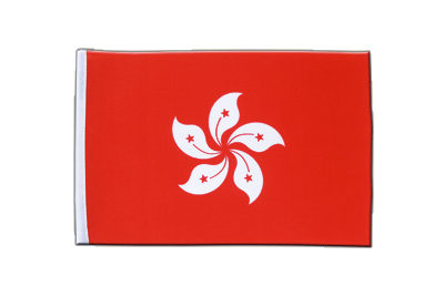 Hong Kong - Satin Flagge 15 x 22 cm