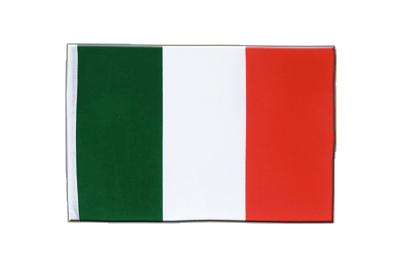 Drapeau en satin Italie 15 x 22 cm