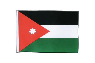 Jordanien - Satin Flagge 15 x 22 cm