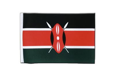Kenia - Satin Flagge 15 x 22 cm