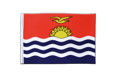 Kiribati - Satin Flagge 15 x 22 cm