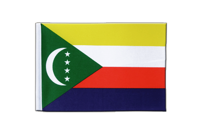 Komoren - Satin Flagge 15 x 22 cm