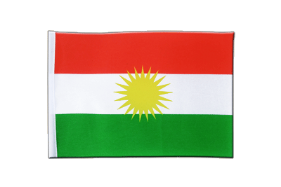 Kurdistan - Drapeau en satin 15 x 22 cm