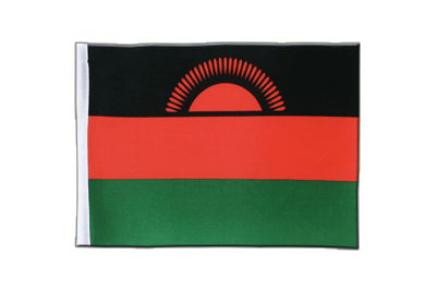 Malawi - Drapeau en satin 15 x 22 cm
