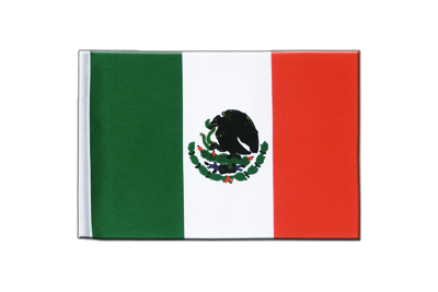 Mexiko Satin Flagge 15 x 22 cm
