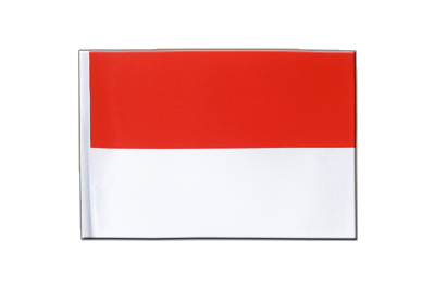 Monaco Satin Flagge 15 x 22 cm