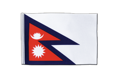 Nepal - Satin Flagge 15 x 22 cm
