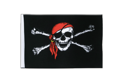 Pirate with bandana - Satin Flag 6x9"