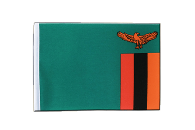 Sambia - Satin Flagge 15 x 22 cm