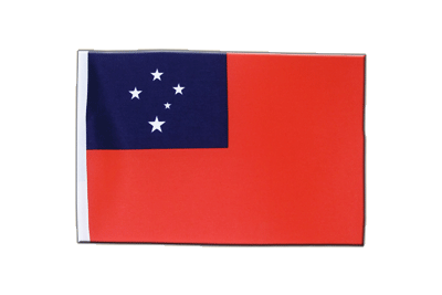 Samoa - Drapeau en satin 15 x 22 cm