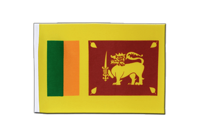 Sri Lanka - Drapeau en satin 15 x 22 cm