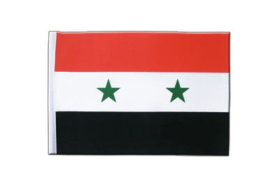 Syrie - Drapeau en satin 15 x 22 cm