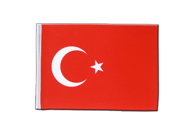 Drapeau en satin Turquie 15 x 22 cm