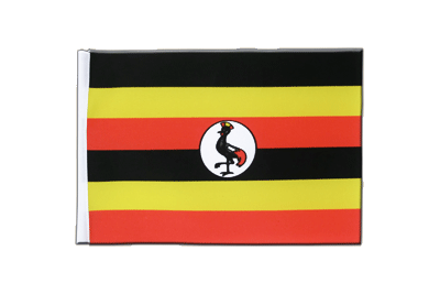 Ouganda - Drapeau en satin 15 x 22 cm