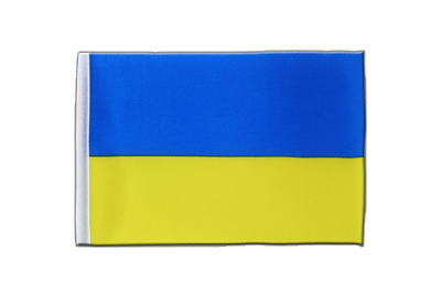 Drapeau en satin Ukraine 15 x 22 cm