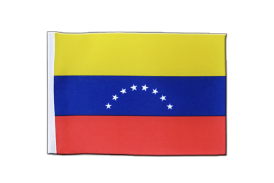 Drapeau en satin Venezuela 8 Etoiles 15 x 22 cm