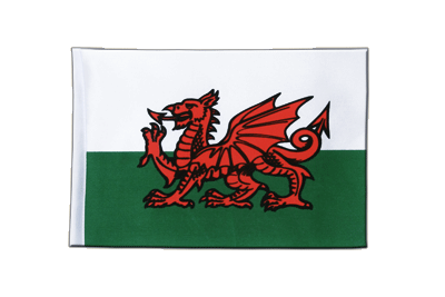 Drapeau en satin Pays de Galles 15 x 22 cm