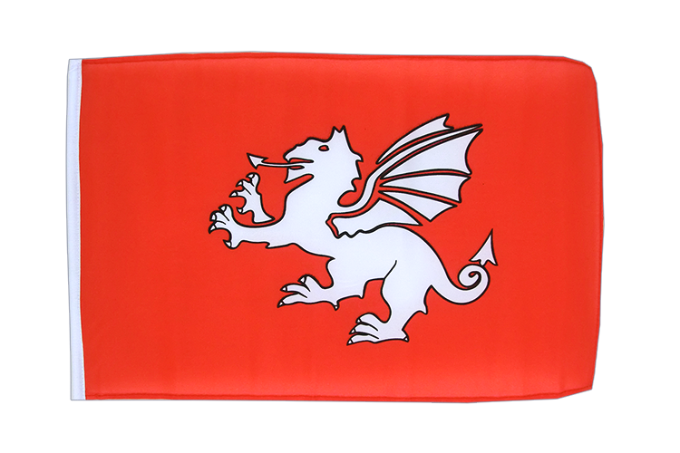 England Pendragon Weißer Drachen - Flagge 30 x 45 cm