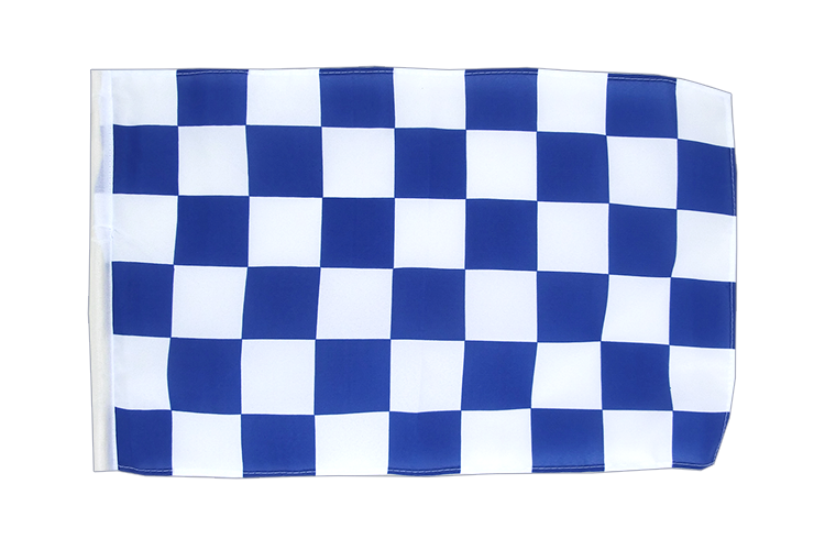 Kariert Blau-Weiß - Flagge 30 x 45 cm