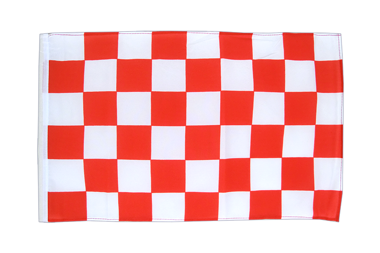 Kariert Rot-Weiß Flagge 30 x 45 cm