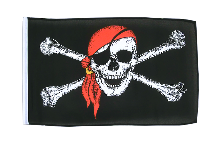 Pirate avec foulard - Petit drapeau 30 x 45 cm
