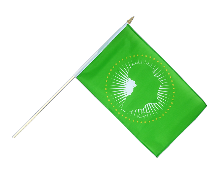 African Union AU - Hand Waving Flag 12x18"