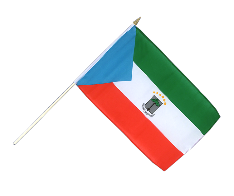 Äquatorial Guinea - Stockflagge 30 x 45 cm
