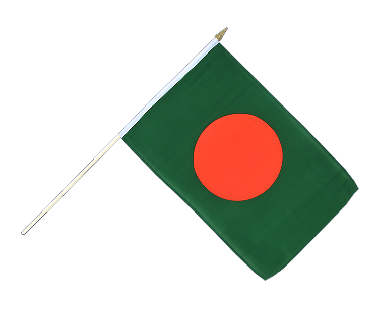 Drapeau Bangladesh sur hampe 30 x 45 cm