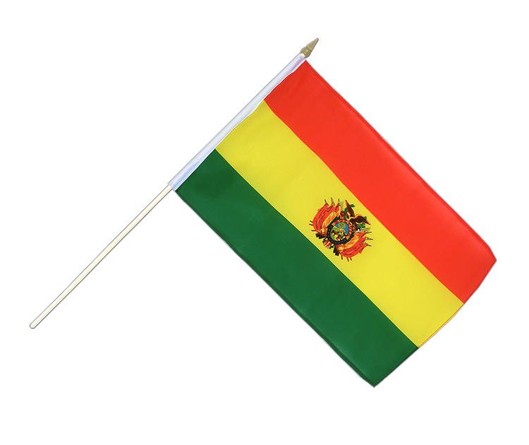 Hand Waving Flag Bolivia - 12x18" (30 x 45 cm)