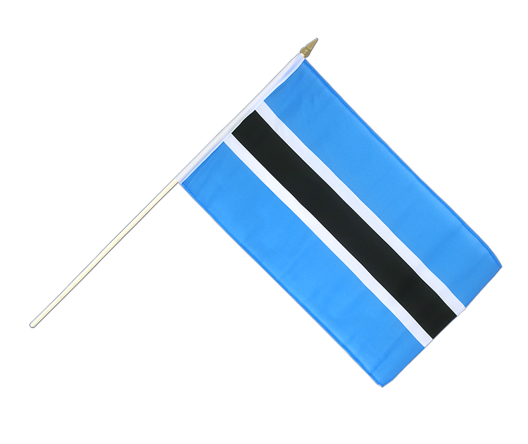 Botswana - Hand Waving Flag 12x18"