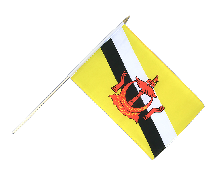 Brunei - Stockflagge 30 x 45 cm