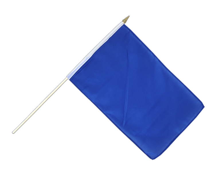 Drapeau Bleu sur hampe 30 x 45 cm