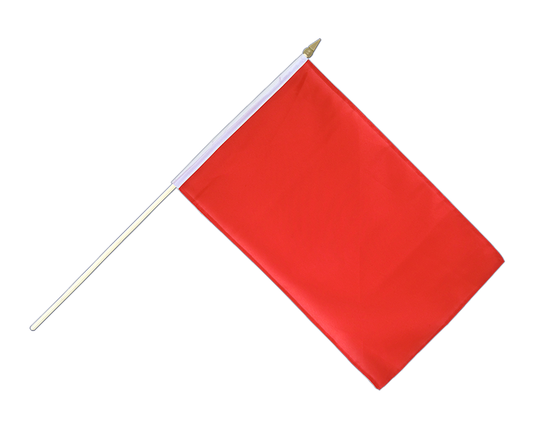Rote Stockflagge 30 x 45 cm