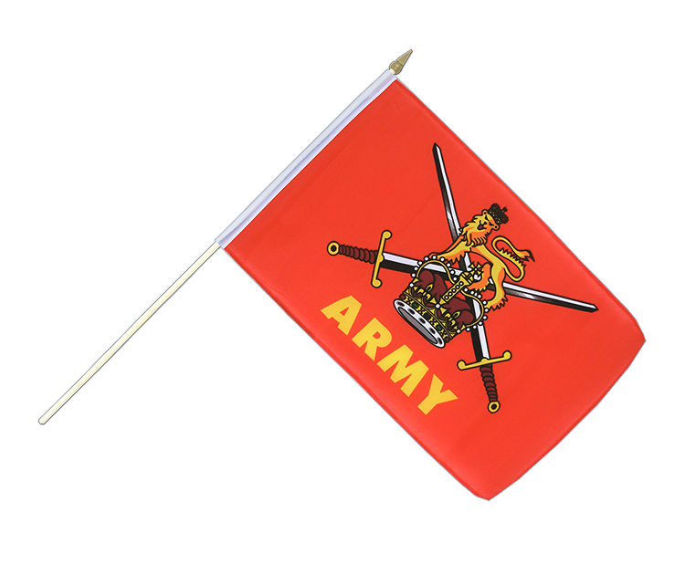 Armée de Terre Britannique - Drapeau sur hampe 30 x 45 cm