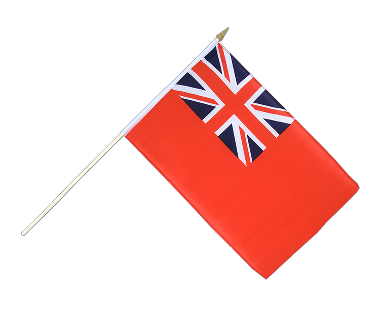 Red Ensign - Hand Waving Flag 12x18"