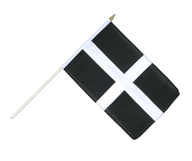St. Piran Cornwall Stockflagge 30 x 45 cm