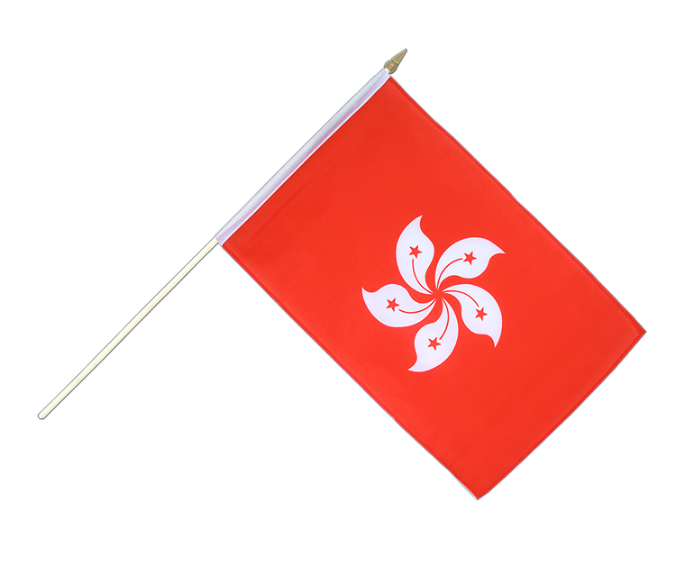 Drapeau Hong Kong sur hampe 30 x 45 cm